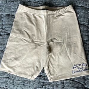 White fox biker shorts